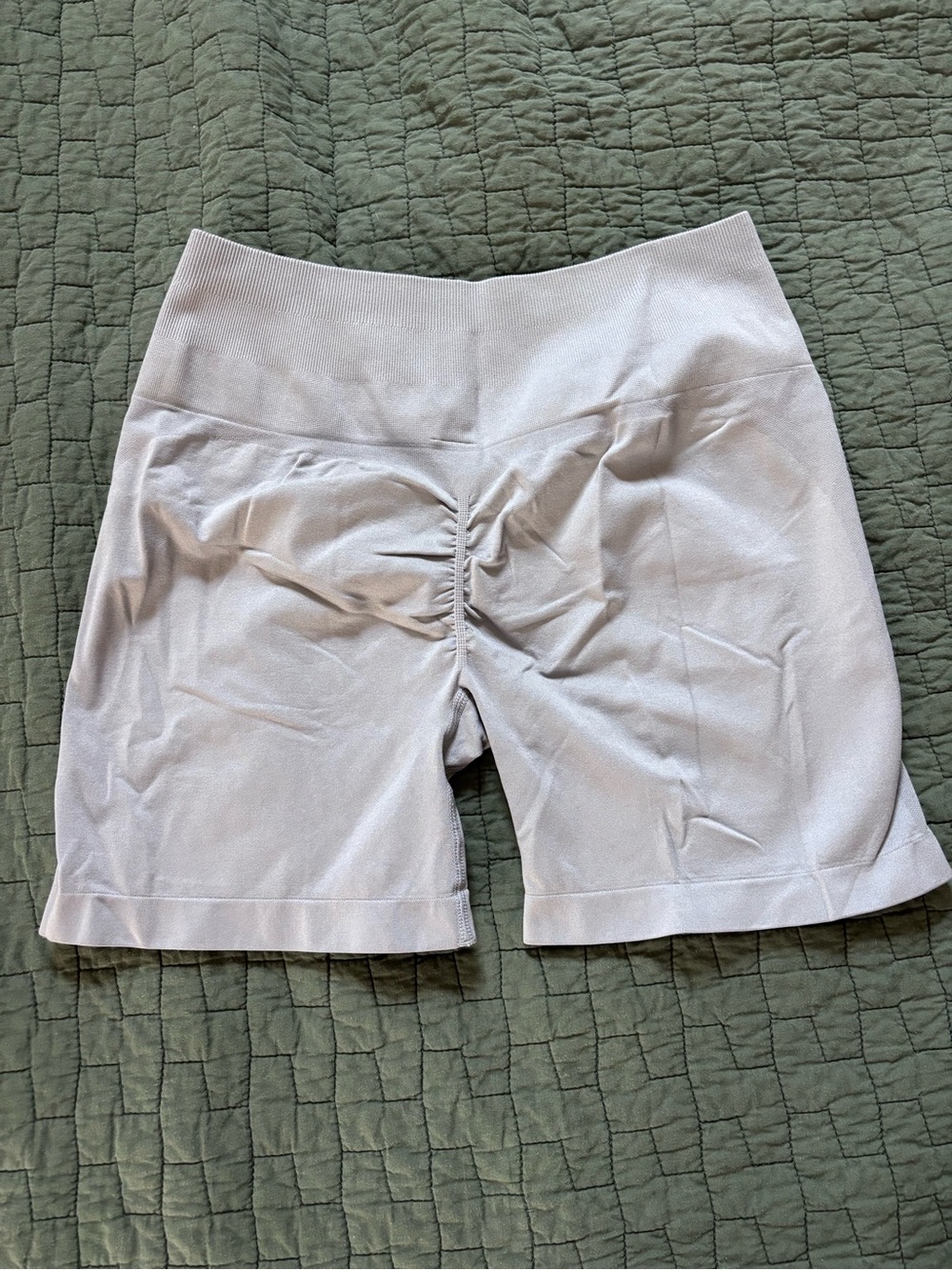 High-Rise Light Gray Women’s Bike Shorts